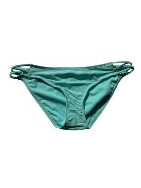 Arizona Jean Co Swim Bikini Bottom Aqua Large Strappy Design Beach Summer